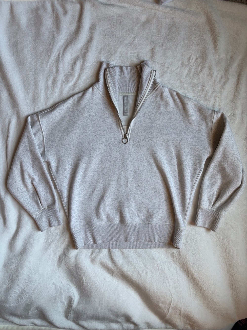 Athleta Cozy Karma 1/4 Zip Pullover Grey Size XS